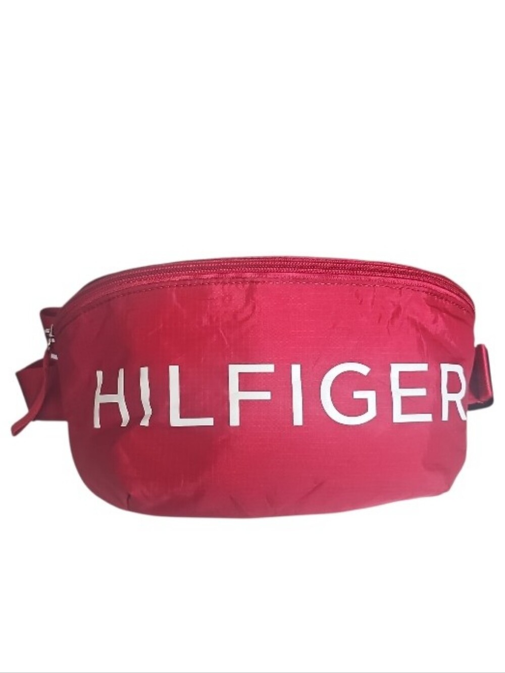 Tommy Hilfiger Logo Belt Bag Fanny Pack Red Adjustable Waist Crossbody Sling Bag
